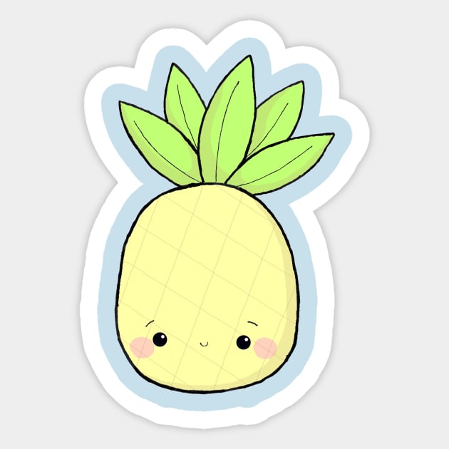 Cute Pineapple Fashion Tee Sticker by Flyingmio